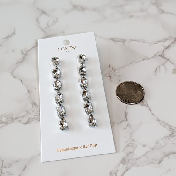 J.Crew Factory Crystal Drop Earrings - Picture 3 of 4